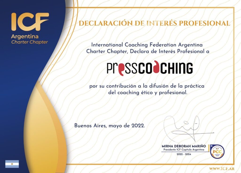 Reconocimiento de ICF a Presscoaching